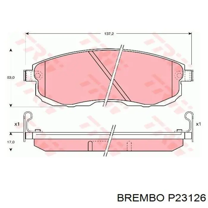Передні тормозні колодки P23126 Brembo