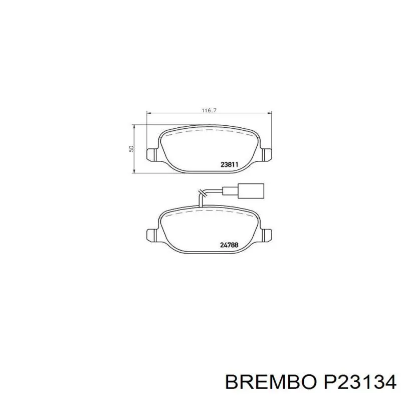 P23134 Brembo Передні гальмівні колодки