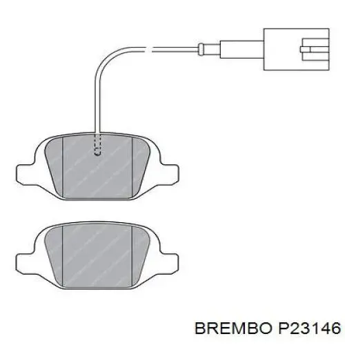 Передні тормозні колодки P23146 Brembo