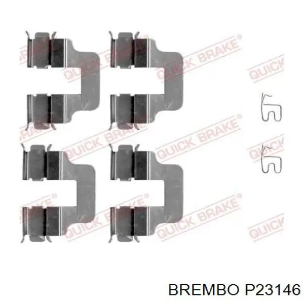 Колодки гальмівні передні, дискові P23146 Brembo