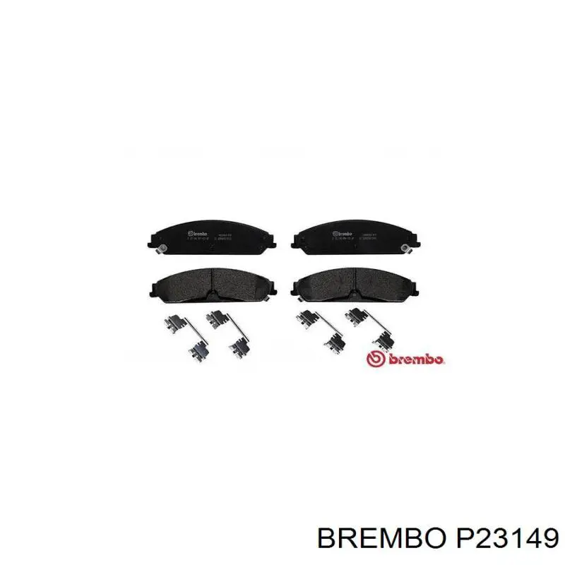 P23149 Brembo колодки гальмівні передні, дискові