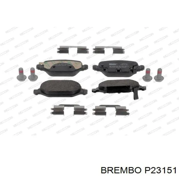 P23151 Brembo колодки гальмові задні, дискові