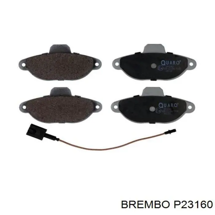 P23160 Brembo колодки гальмівні передні, дискові