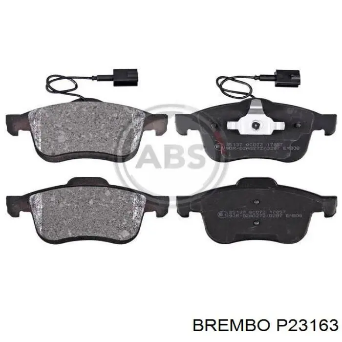 Колодки гальмівні передні, дискові P23163 Brembo