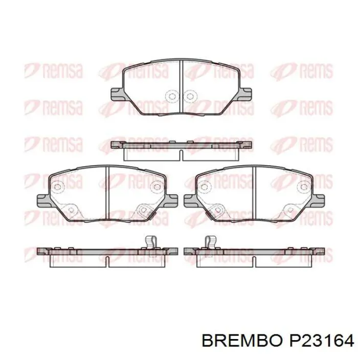 Купити P23164 Brembo Колодки гальмівні передні, дискові