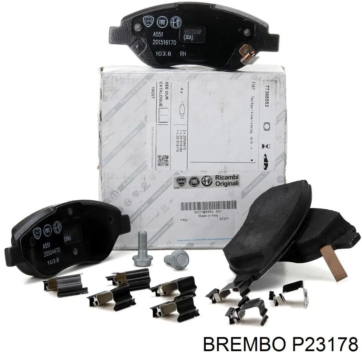 Купити P23178 Brembo Колодки гальмівні передні, дискові