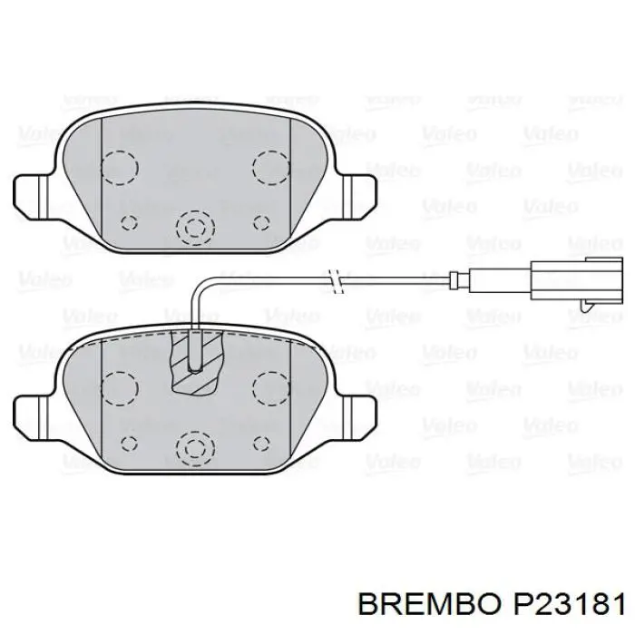 Гальмівні колодки Brembo P23181 ціна, від 29.97 USD