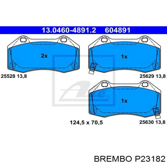 P23182 Brembo Передні гальмівні колодки