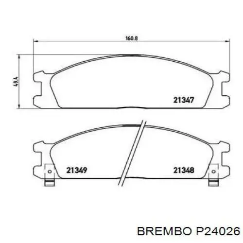 Гальмівні колодки Brembo P24026 ціна, від 25.21 USD