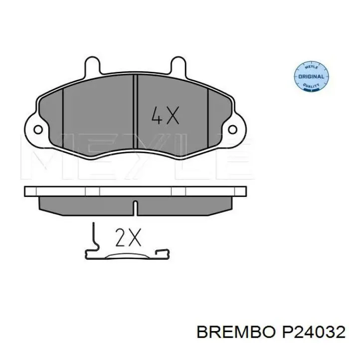 Купити P24032 Brembo Колодки гальмівні передні, дискові