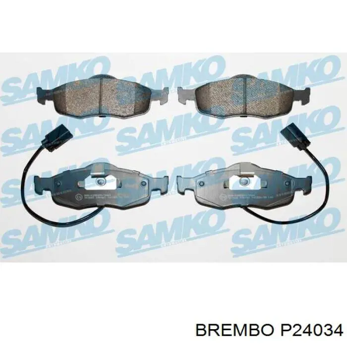 Колодки гальмівні передні, дискові P24034 Brembo