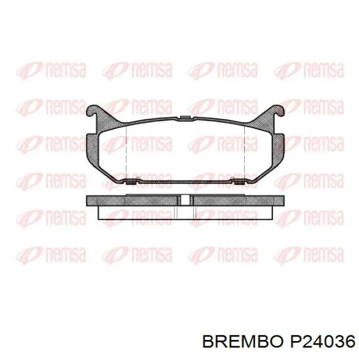 Купити P24036 Brembo Задні колодки