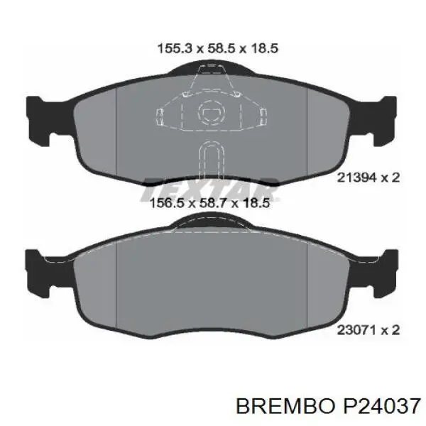 Передні тормозні колодки P24037 Brembo