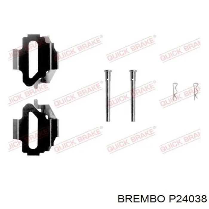 Колодки гальмові задні, дискові P24038 Brembo