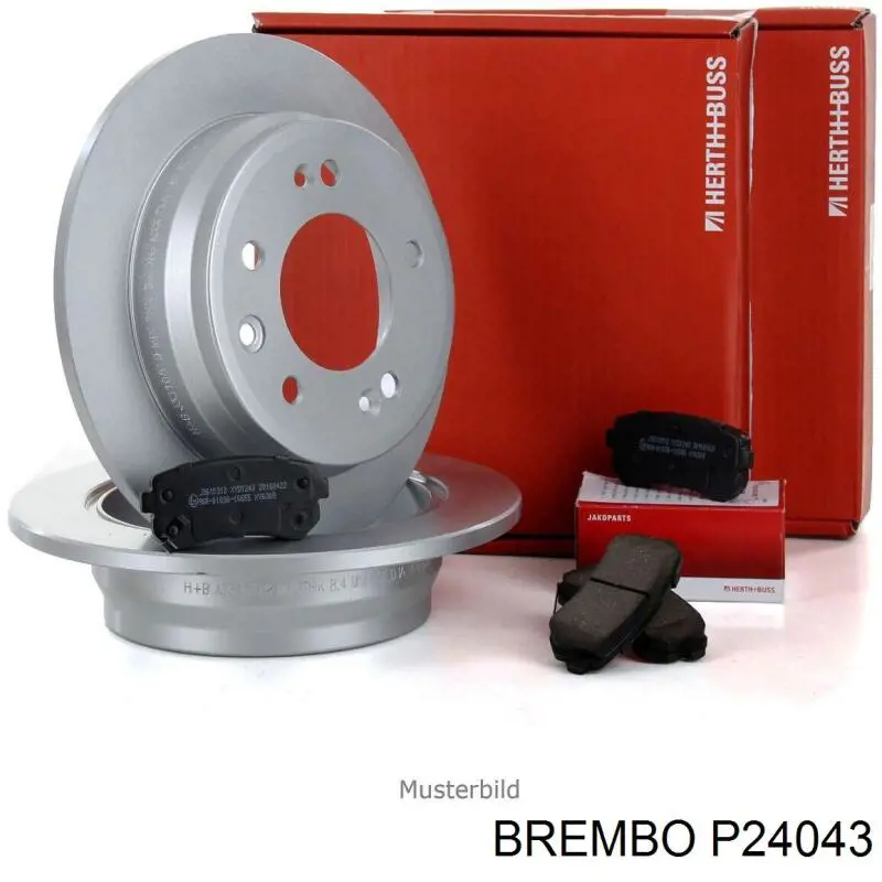P24043 Brembo колодки гальмівні передні, дискові