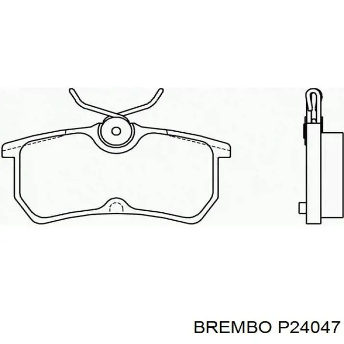 Задні гальмівні колодки P24047 Brembo