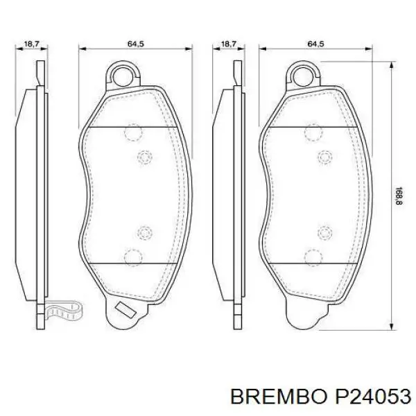 Гальмівні колодки Brembo P24053 ціна, від 23.65 USD