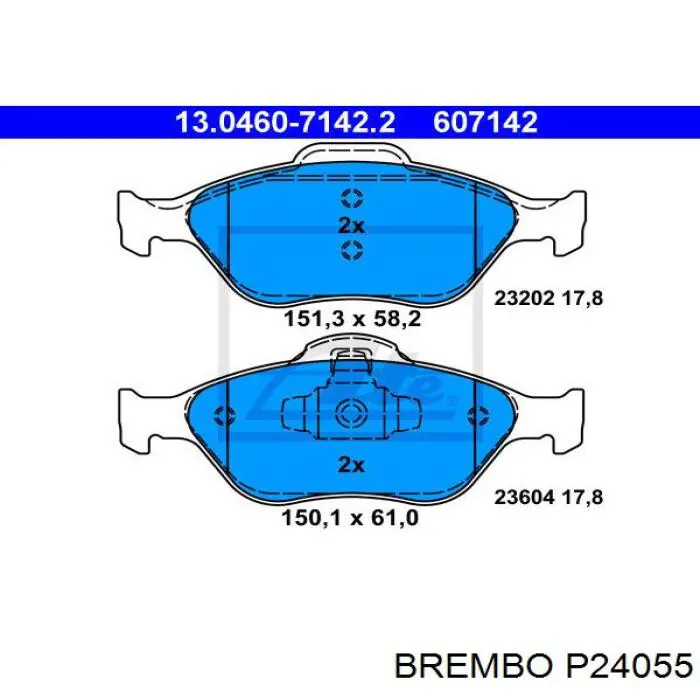 P24055 Brembo Передні гальмівні колодки