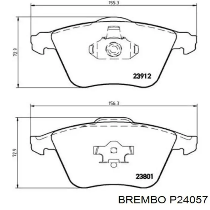 Передні тормозні колодки P24057 Brembo
