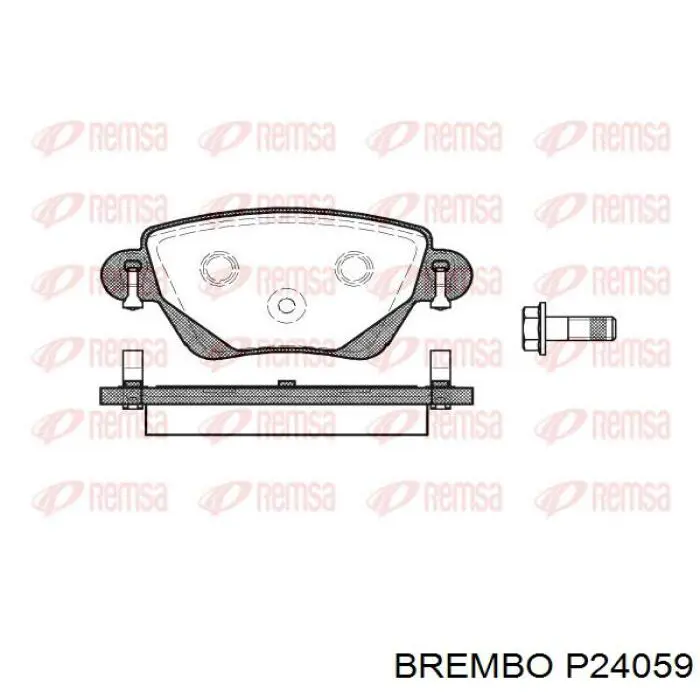 P24059 Brembo Колодки гальмівні задні, дискові