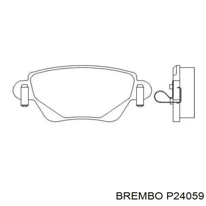 Задні гальмівні колодки Brembo P24059 ціна, від 16.28 USD