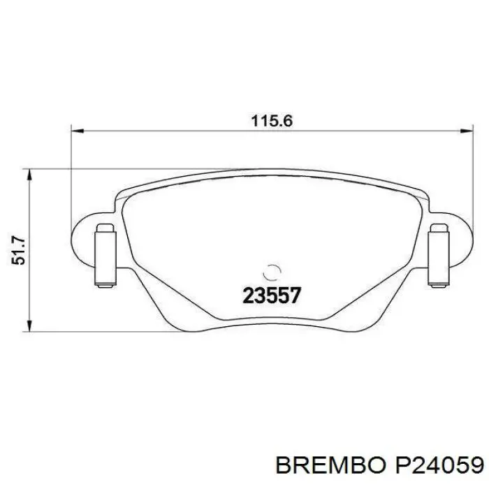 Купити P24059 Brembo Задні колодки