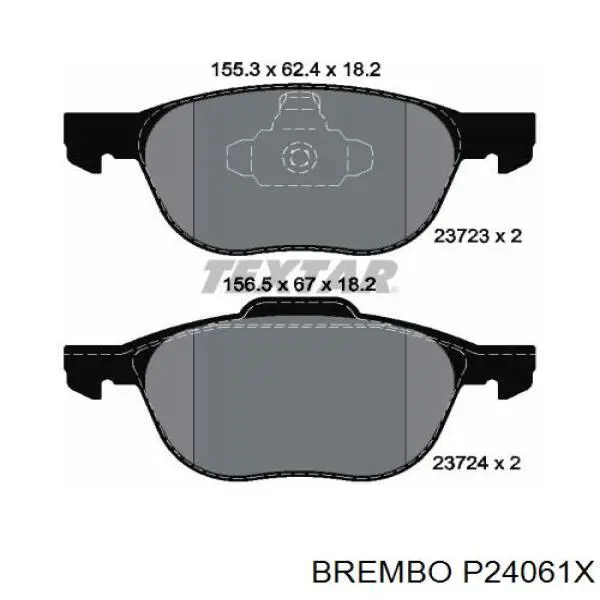 Передні тормозні колодки P24061X Brembo