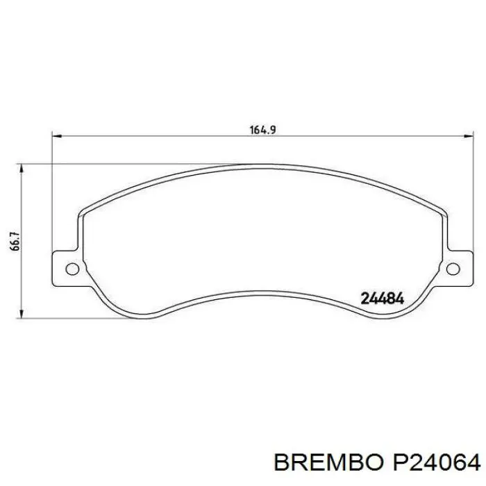 P24064 Brembo колодки гальмівні передні, дискові