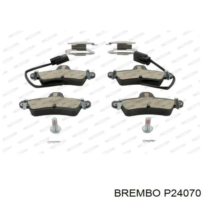 P24070 Brembo Колодки гальмівні задні, дискові