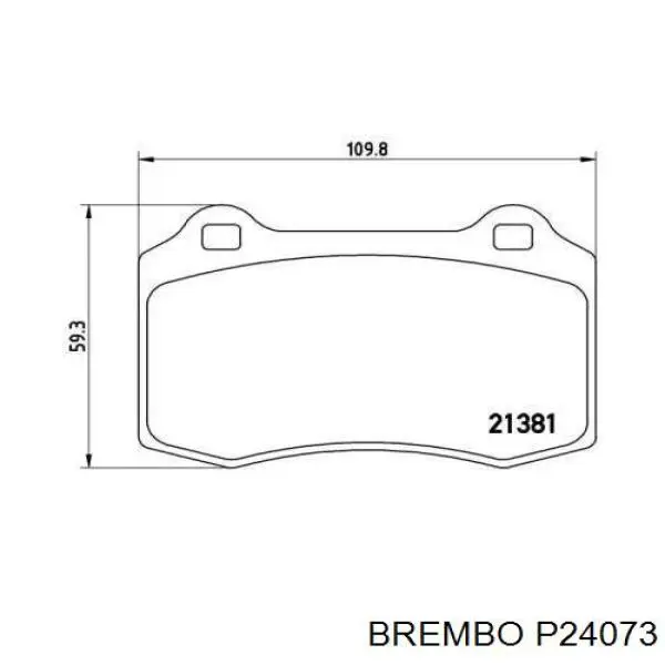 P24073 Brembo Передні гальмівні колодки