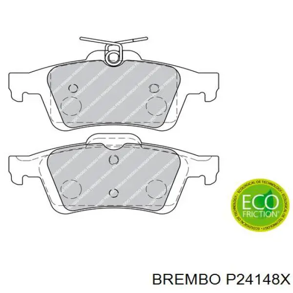 Задні гальмівні колодки P24148X Brembo