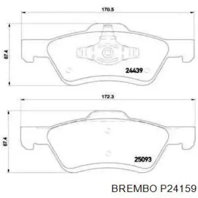 Передні тормозні колодки P24159 Brembo
