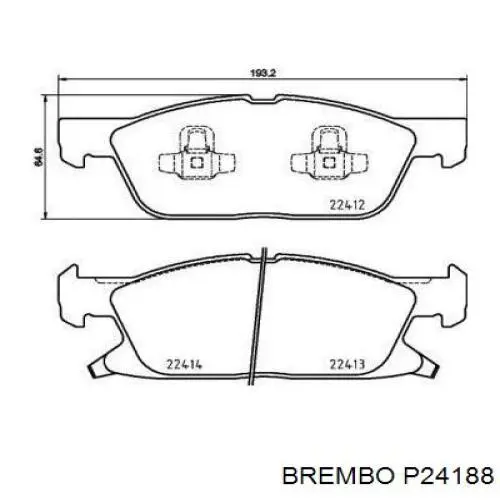 Гальмівні колодки Brembo P24188 ціна, від 71.10 USD