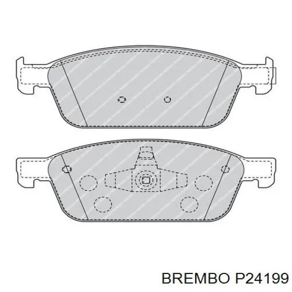 Купити P24199 Brembo Колодки гальмівні передні, дискові