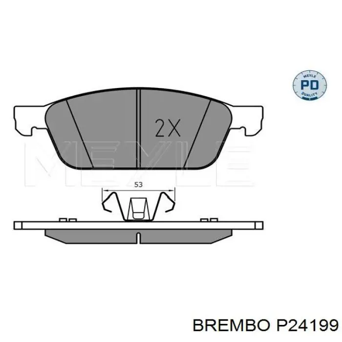 P24199 Brembo Передні гальмівні колодки