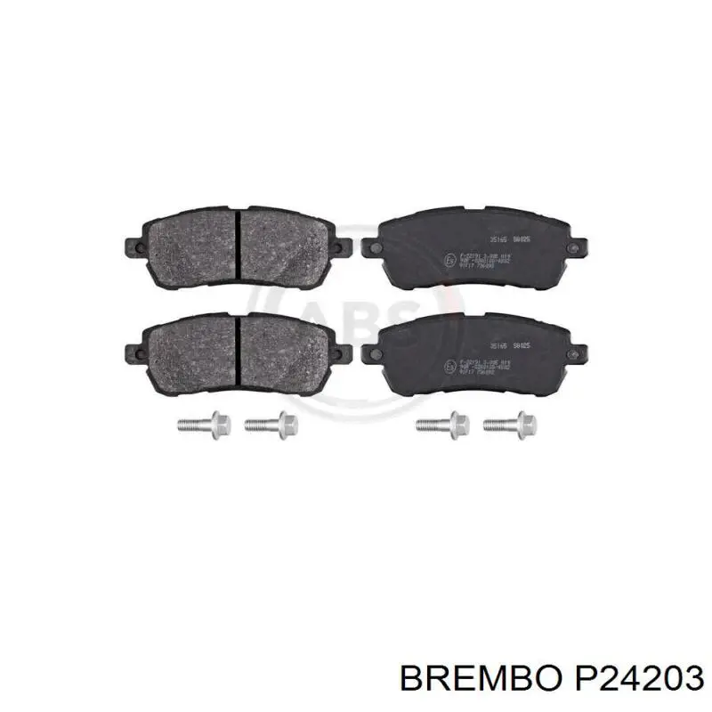 P24203 Brembo колодки гальмівні передні, дискові