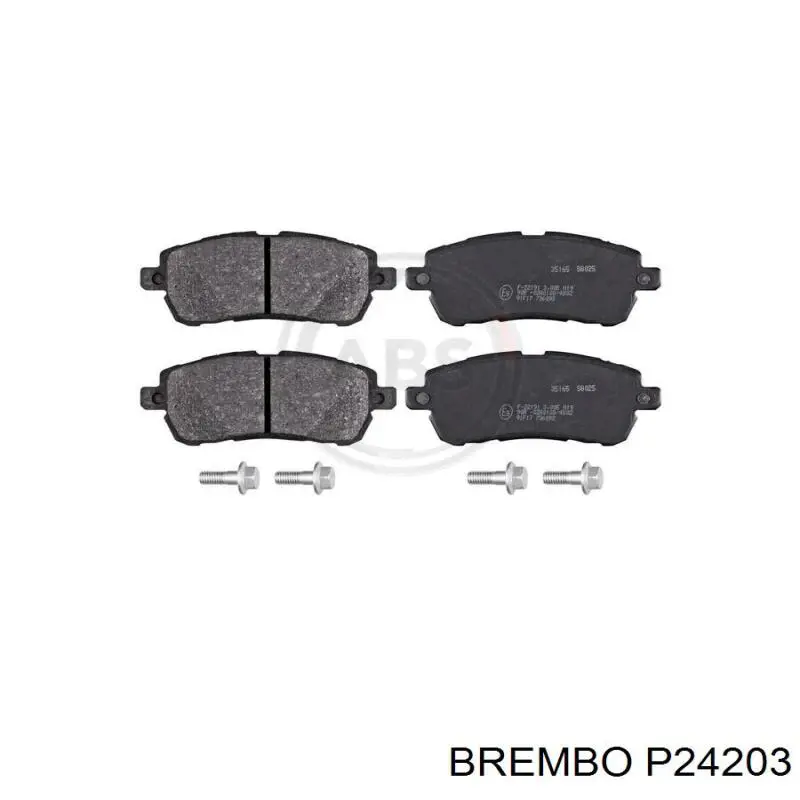 Колодки гальмівні передні, дискові P24203 Brembo