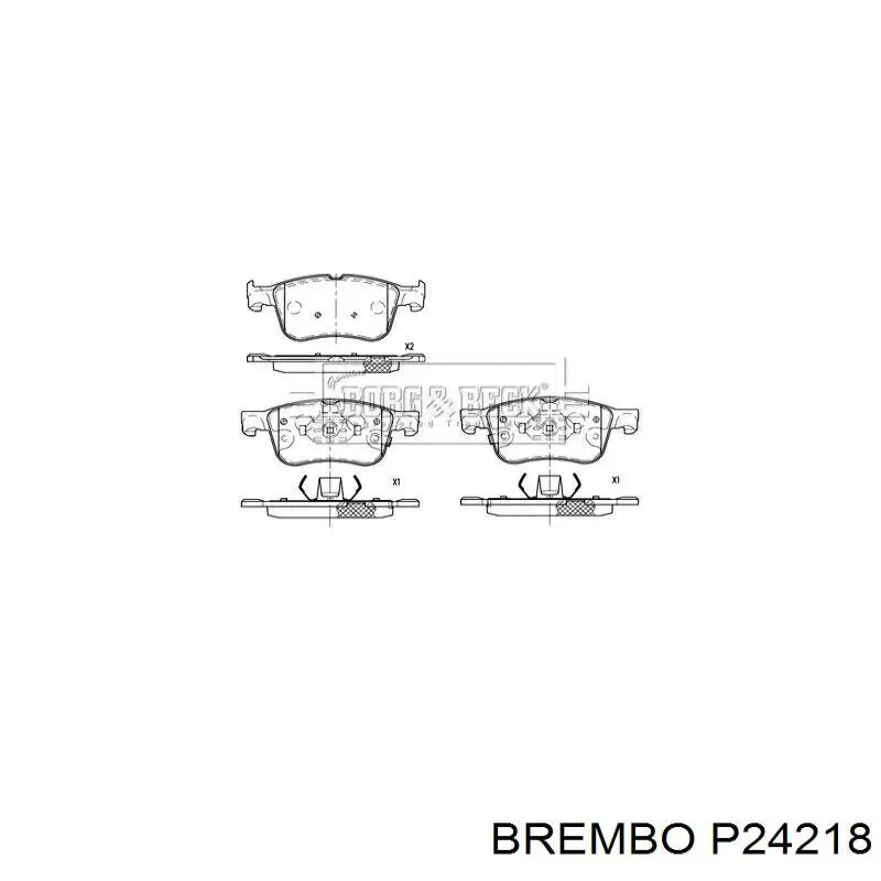 Передні тормозні колодки P24218 Brembo