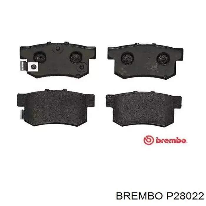 P28022 Brembo колодки гальмові задні, дискові
