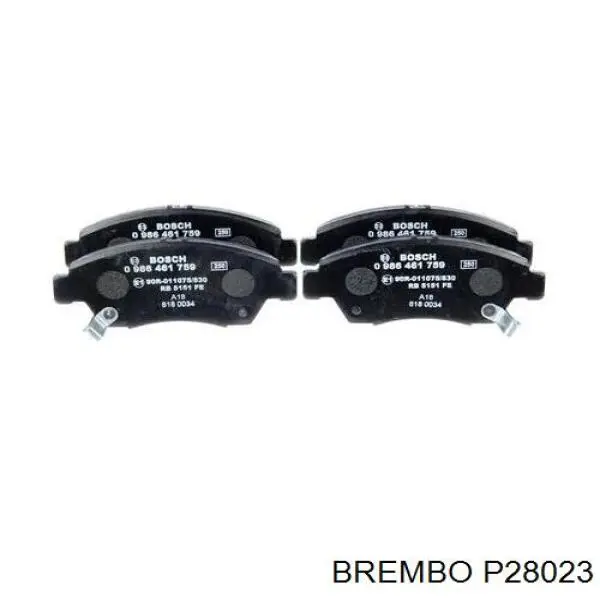 P28023 Brembo колодки гальмівні передні, дискові