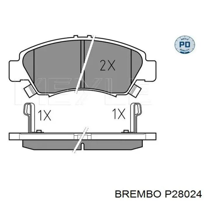 P28024 Brembo колодки гальмівні передні, дискові
