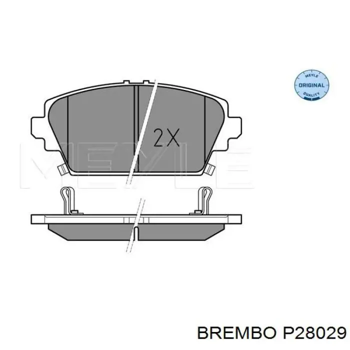 P28029 Brembo Передні гальмівні колодки