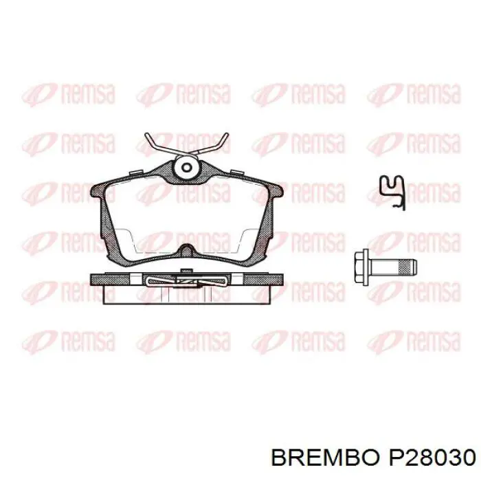 Купити P28030 Brembo Задні колодки