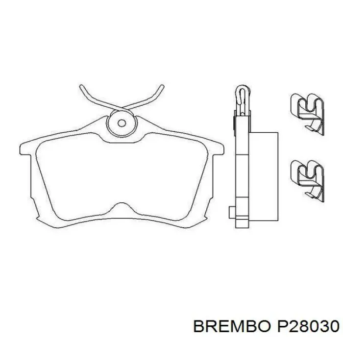 Задні гальмівні колодки P28030 Brembo