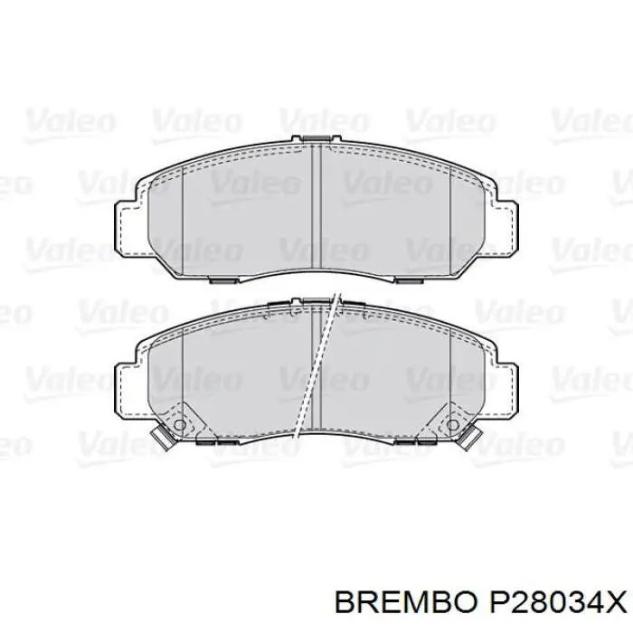 P28034X Brembo Передні гальмівні колодки