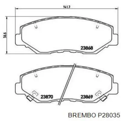 Тормозні колодки Brembo P28035
