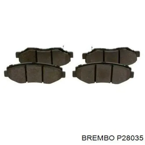 Купити P28035 Brembo Колодки гальмівні передні, дискові