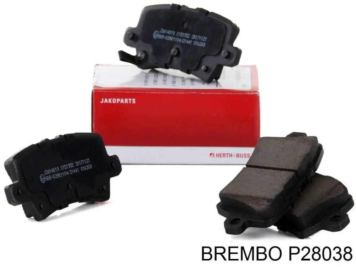 Задні дискові колодки Brembo P28038