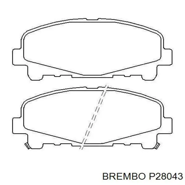 Купити P28043 Brembo Колодки гальмівні передні, дискові