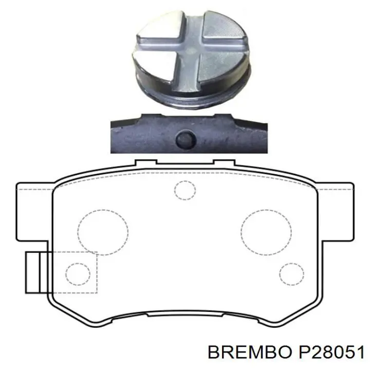 Купити P28051 Brembo Задні колодки